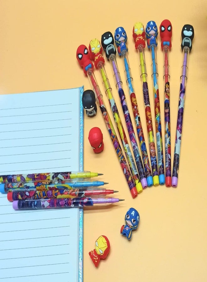 تارا13 مجموعة أقلام رصاص رمادية من Tera13 للأولاد (6 قطع) - هدايا كرتونية للأطفال، أدوات مدرسية. - Image 3